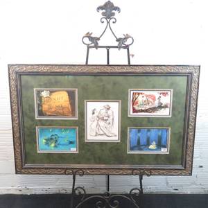 lot 174 image: 44 x 28 Framed and Matted Beauty and the Beast Concept Art Prints