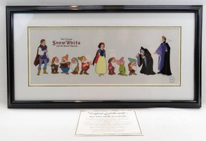 lot 17 image: 35 x 18 Walt Disneys Snow White and the Seven Dwarfs Sericel Limited Edition Size 5000