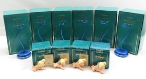lot 34 image: WDCC Fantasia Flight of Fancy Cupid Lot of 4 with Lot of 6 Stands
