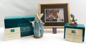 lot 85 image: WDCC Pinocchio - Lot of 2 Figures Jiminy Cricket & Fairy  Framed Lithograph