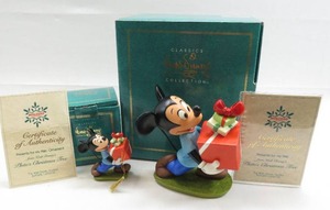 lot 114 image: WDCC Mickey Mouse Plutos Christmas Tree Sculpture and Ornament