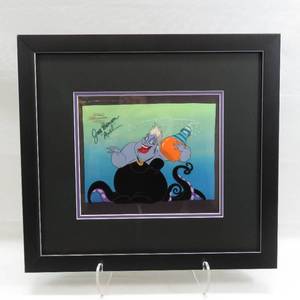 lot 127 image: 20 x 18 The Little Mermaid Ursula Hand Painted Cel Signed by Jodi Benson Voice of Ariel