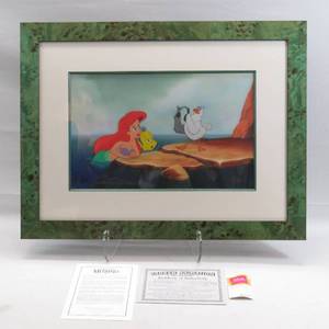lot 130 image: 26 x 19 The Little Mermaid Hand-Inked-Line Limited Edition Cel 39500 Its a Dinglehopper