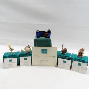 lot 131 image: WDCC Beauty and The Beast Lot of 5 Title, Cogsworth, Babette, Mrs. Potts & Chip, Lumiere