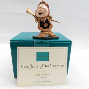 lot 150 image: WDCC Beauty and the Beast Cogsworth Just in Time Figure