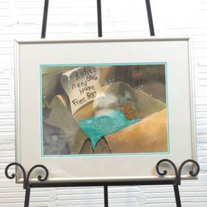 lot 185 image: 20 x 16 Original Hand Painted Production Cel from Walt Disneys Oliver and Company