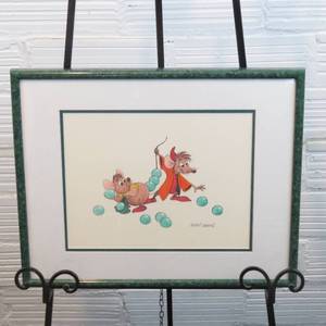 lot 188 image: 21 x 17 Framed Lithograph Print Cinderella Production Sketch by Marc Davis Special Video Release