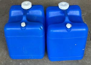 lot 137C image: G - Pair of Reliance Blue 15 Plastic Water Storage Jugs