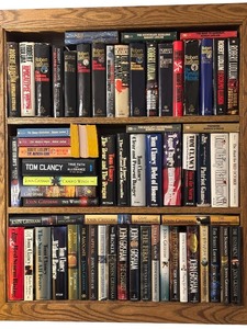 lot 48 image: LL - Collection of John Grisham, Robert Ludlum, and Tom Clancy Hardcover Books