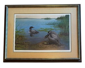 lot 15R image: U - Changing of the Guard -- Common Loon Limited Edition Print by Owen Gromme