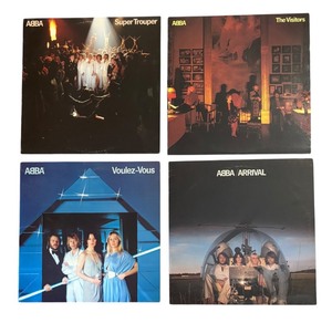 lot 66R image: FR - Set of 4 ABBA Vinyl Record Albums Voulez-Vous, Arrival, The Visitors, and Super Trouper