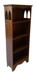 lot 88R image: U - Vintage Wooden Shelf with Side Cutouts