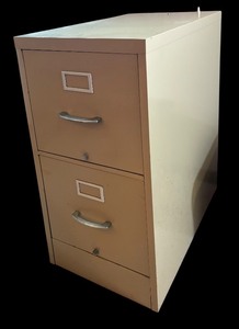 lot 91R image: LL - 2-Drawer Metal File Cabinet