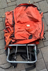 lot 145R image: G - Vintage Orange External Frame Backpack by Rosalie
