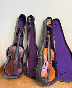 lot 17 image: 2 Vintage  Antique Stradavaruis Copy Violins