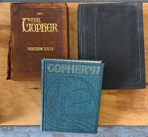 lot 38 image: 3 EARLY Antique University of Minnesota Yearbooks including 1897