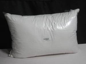 lot 127 image: Queen  Soft 700 Fill Power Luxury White Duck Down  Machine Washable White Bed Pillow BOKSER HOME