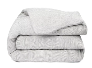 lot 10 image: Queen Full 100% French Linen Duvet Cover BOKSER HOME Color Shadow Pinstripe