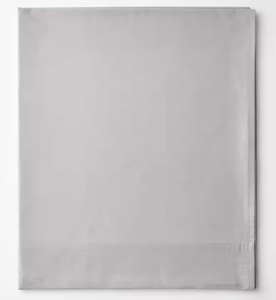 lot 39 image: Twin XL Pebble Gray 2 Pack 100% Cotton Fiat Sheet Twin XL