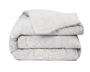 lot 51 image: Size KingCal King Color Shadow Pinstripe 100% French Linen Duvet Cover  BOKSER HOME
