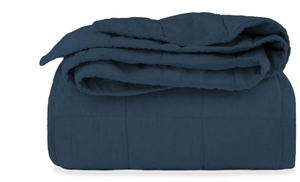 lot 103 image: Size FullQueen Color Baltic French Linen Box Stitch Quilt BOKSER HOME