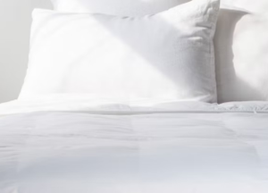 lot 112 image: King Firm 700 Fill Power Luxury White Duck Down RDS Certified Machine Washable White Bed Pillow BOKSER HOME