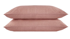 lot 131 image: King Color Clay 100% French Linen Pillowcase Set  BOKSER HOME
