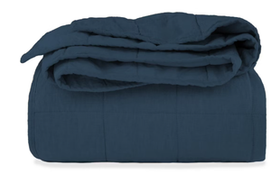 lot 135 image: Size FullQueen Color Baltic French Linen Box Stitch Quilt BOKSER HOME