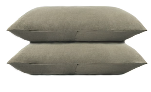 lot 137 image: 2 Sets King Color Moss 100% French Linen Pillowcase Set BOKSER HOME