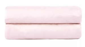 lot 17 image: 2 Pack Full Blush 100% Cotton Sateen Flate Sheet Separate  BOKSER HOME