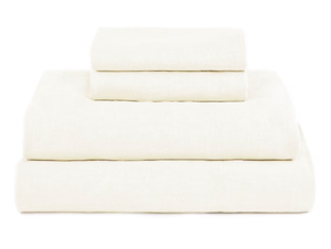 lot 106 image: Size Full Color Cream 100% French Linen Sheet Set  BOKSER HOME