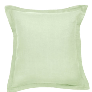 lot 156 image: 2 Pack Color Matcha 100% French Linen Flanged Euro Sham 26 x 26  BOKSER HOME