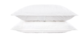 lot 167 image: Size King White French Linen Box Stitch Quilted Shams BOKSER HOME