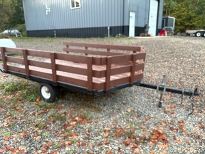 11'6'L x 7'6"W Tilt Bed Trailer with Spare Tire