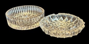 lot 86R image: P - Waterford Wine Bottle Coster and Libbey Glass Ashtray