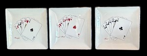 lot 87R image: P - Set of 3 American Atelier Casino Royale Poker Plates