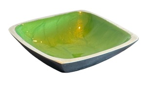 lot 69R image: P - Julia Knight Green Enamel Square Dish