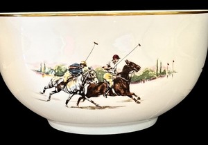 lot 120H image: DR - Ralph Lauren Polo Scene Bone China Bowl, 1983