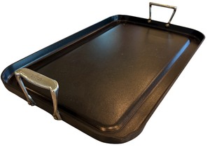lot 151H image: DR - All-Clad Nonstick Rectangular Skillet 20.5 x 13 Inch with Handles