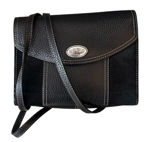 lot 198R image: LR - Brighton Black Leather Wallet Handbag with Crossbody Strap