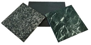 lot 205R image: LR - Set of 3 Stone Boards Slate Cheeseboard and Granite Cutting Boards