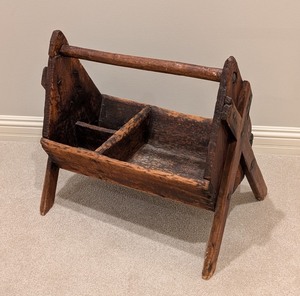 lot 47 image: LL - Antique Blacksmiths Farrier Tool Nail Wooden Tray