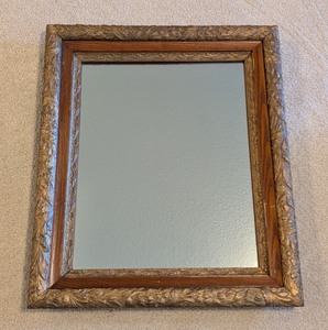 lot 53A image: LL - Vintage Ornate Wall Mirror with Gold Gilt Floral Wood Frame
