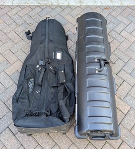 lot 122 image: G - Club Glove Soft Golf Travel Bag and SKB Hard Golf Case Set