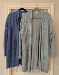 lot 219 image: UL - Set of 2 Chicos Size 3 XL Open Cardigan Sweaters