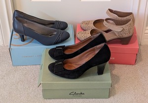 lot 223 image: UL - Set of 3 Womens Size 10 Dress Shoes Assorted Brands
