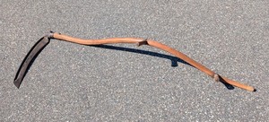 lot 118 image: G2 - Vintage Wooden Scythe with 23-Inch Steel Blade