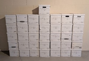 lot 128 image: LL - Lot of 36 Office Storage File Boxes