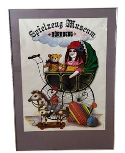 lot 11 image: Framed Spielzeug Museum Nurnberg Poster