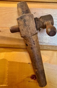 lot 18 image: Antique Red Lion Wooden Barrel Faucet Tap